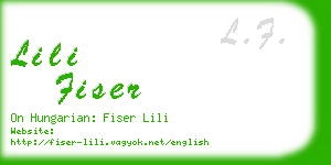 lili fiser business card